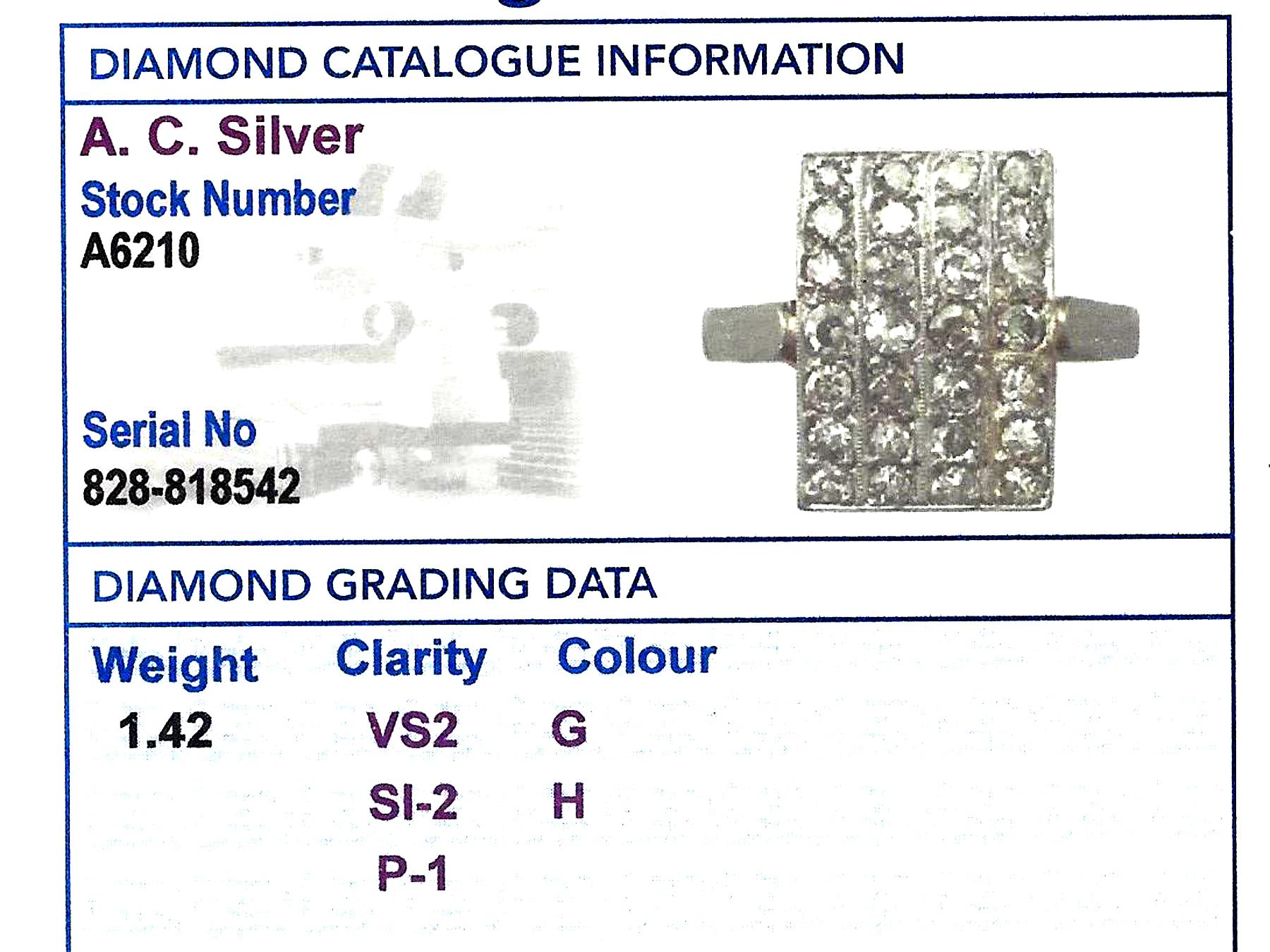 Vintage 1940s 1.42 Carat Diamond and Yellow Gold Cocktail Ring 2