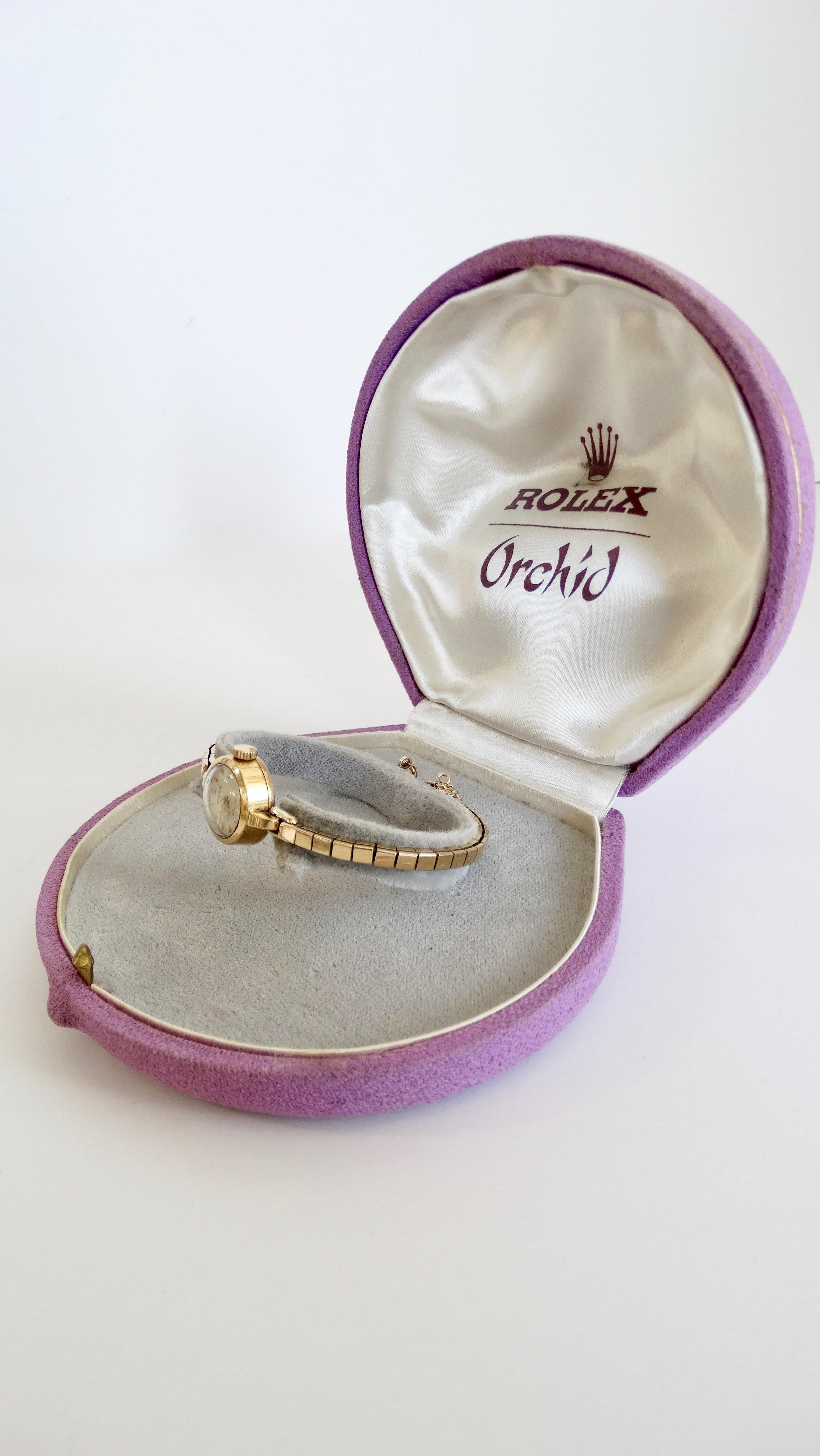 Women's or Men's 1940s 14kt Gold Rolex Orchid Watch 