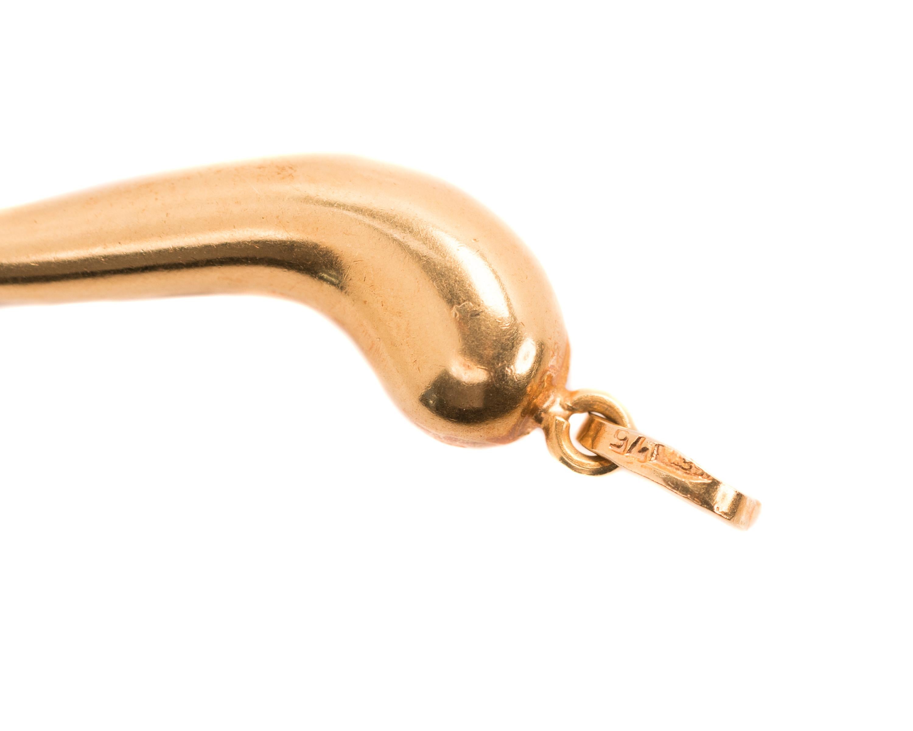 18 karat gold italian horn