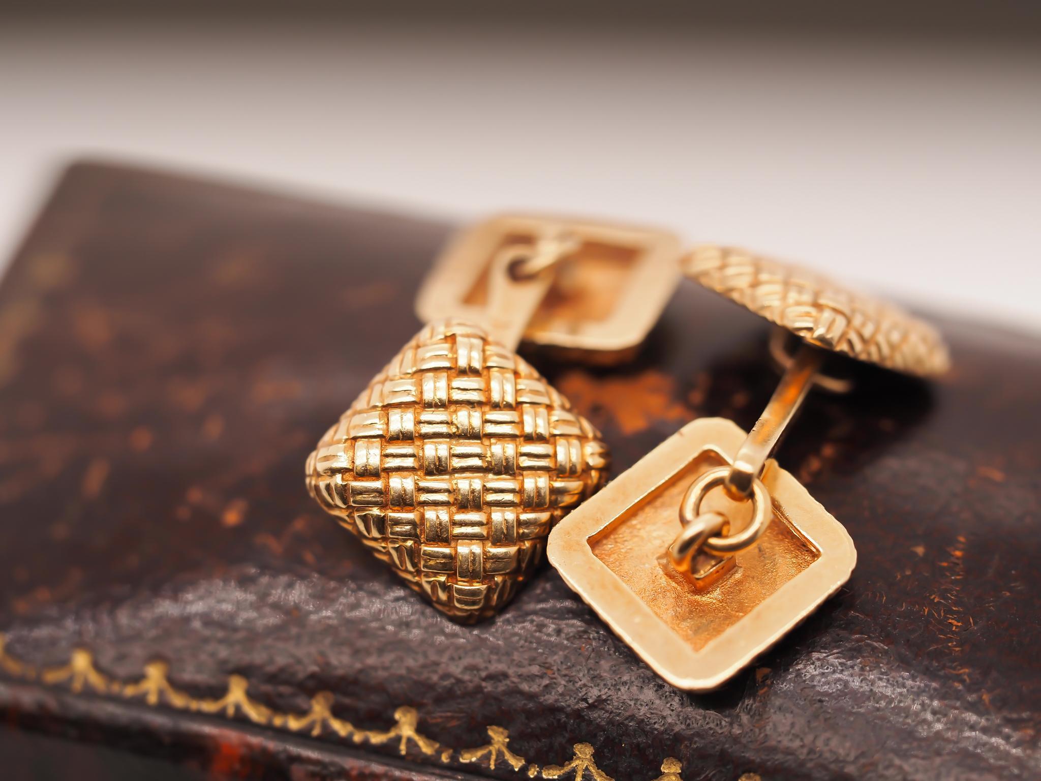 Gemelli Tiffany & Co. anni '40 in oro giallo 18k in vendita 3