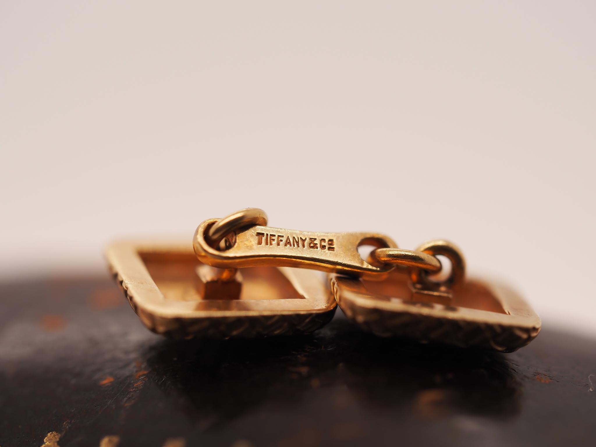 Gemelli Tiffany & Co. anni '40 in oro giallo 18k in vendita 4