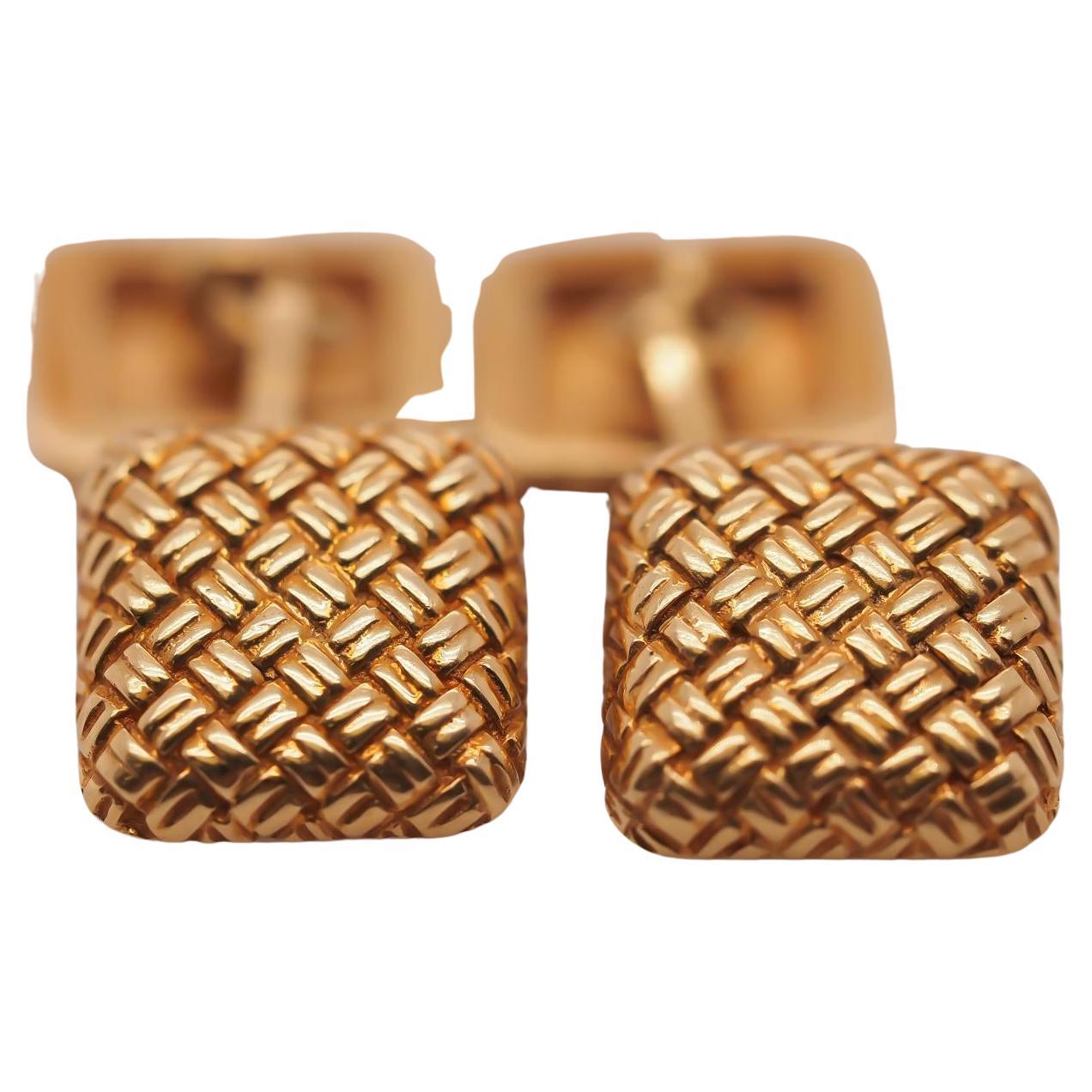 1940s 18k Yellow Gold Tiffany & Co Cufflinks