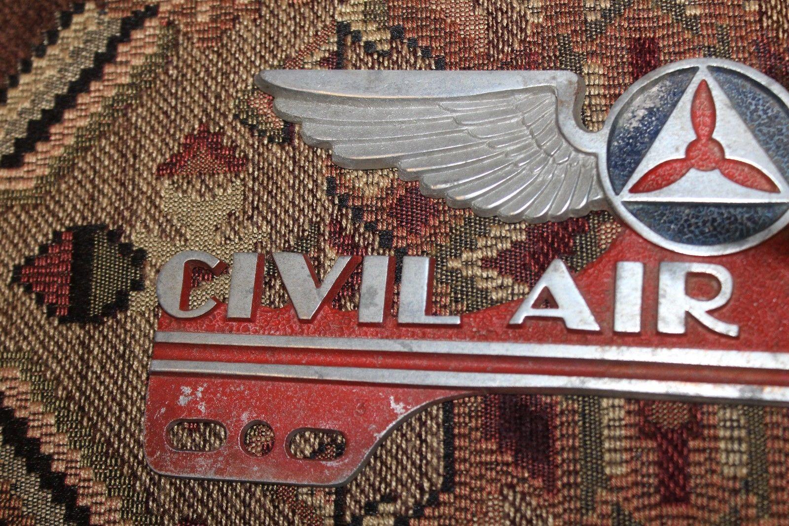 Mid-20th Century 1940s-1950s Civil Air Patrol License Plate Topper For Sale