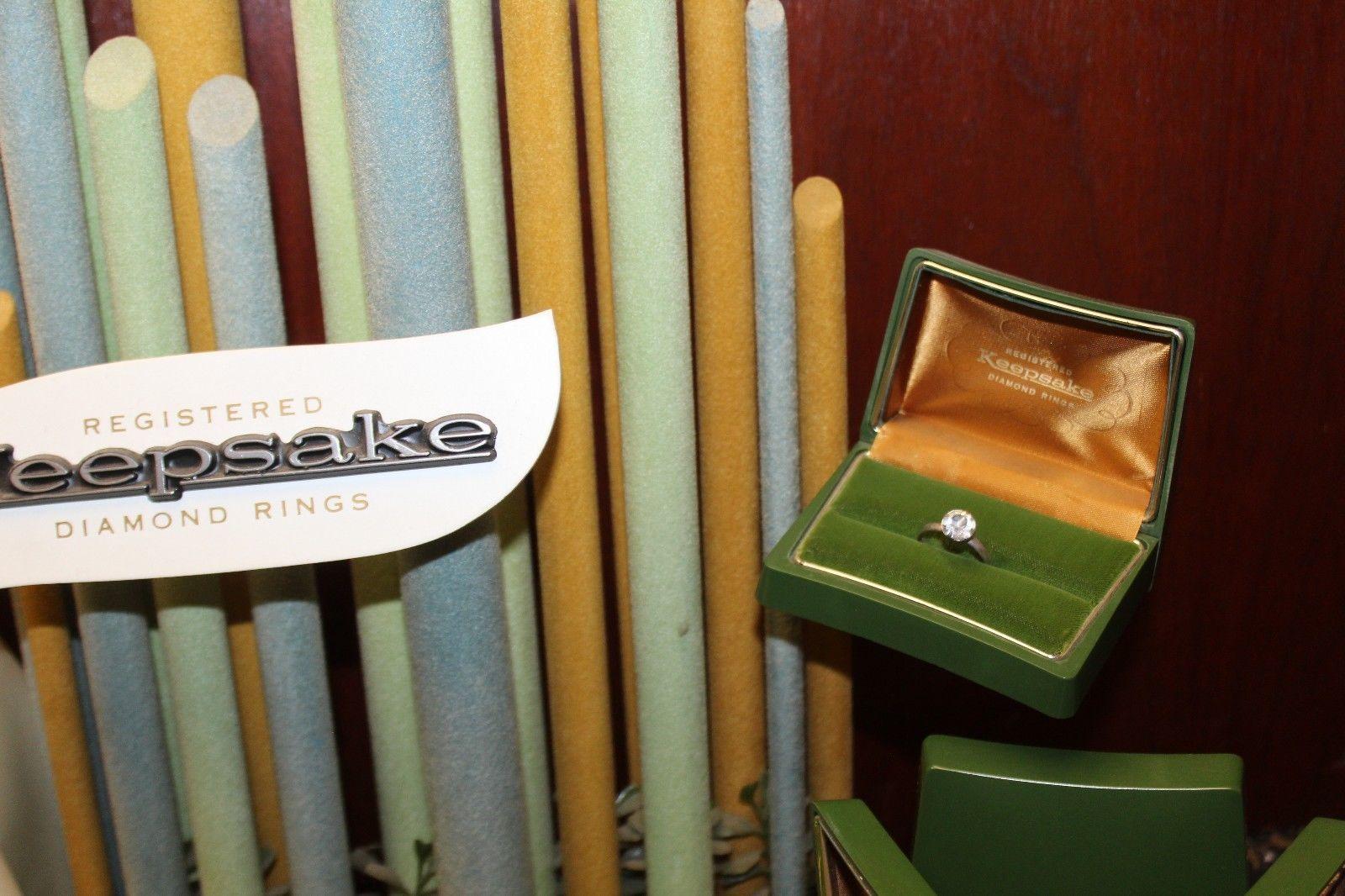 Mid-20th Century 1940s-1950s Original Keepsake Diamond Rings Rotating Store Display For Sale