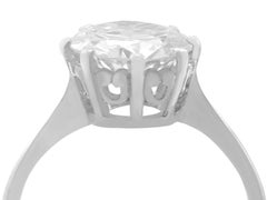 Vintage 1940s 2.01 Carat Diamond and Platinum Solitaire Ring