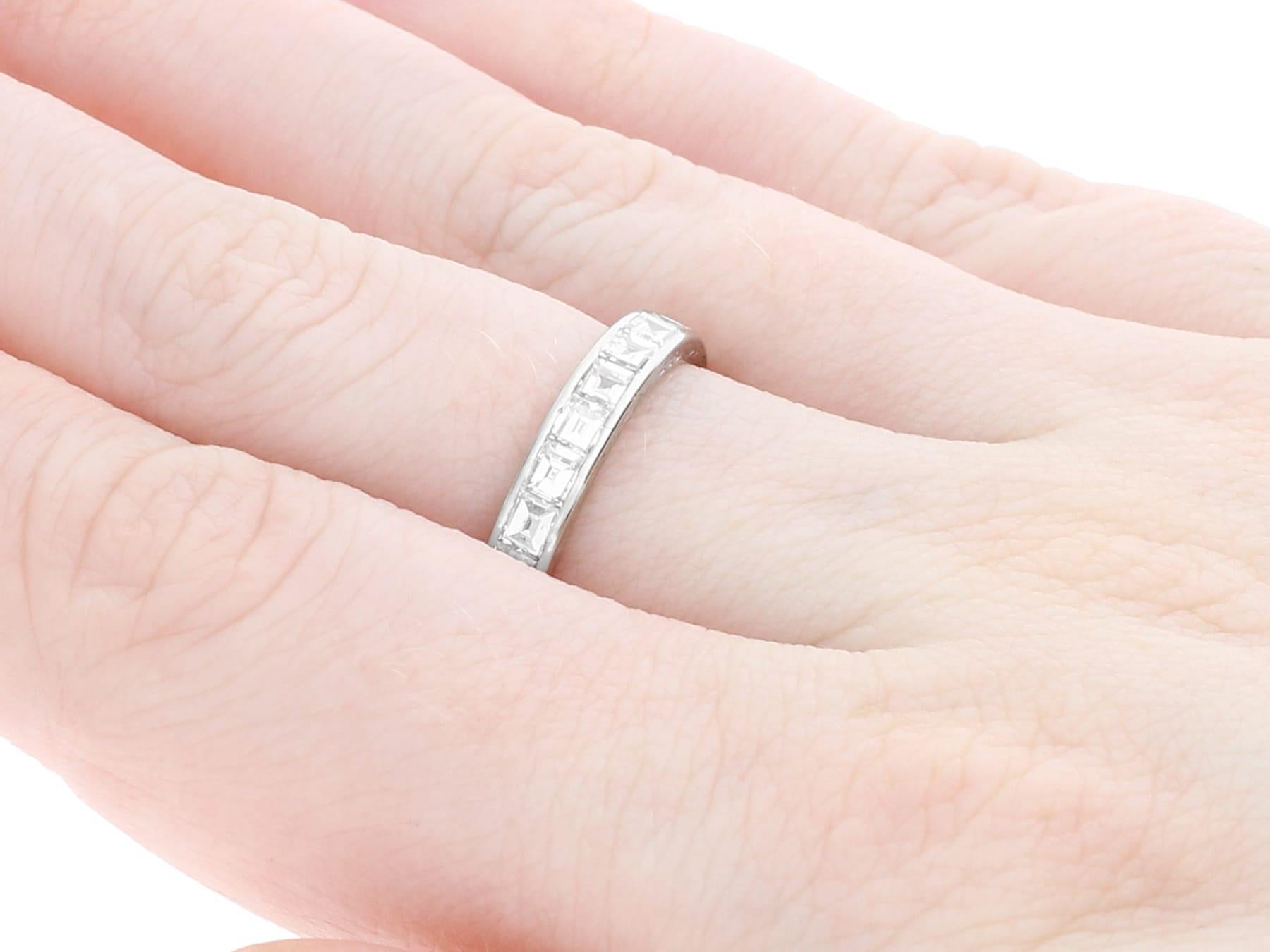 1940s 2.16 Carat Diamond and Platinum Full Eternity Ring For Sale 2