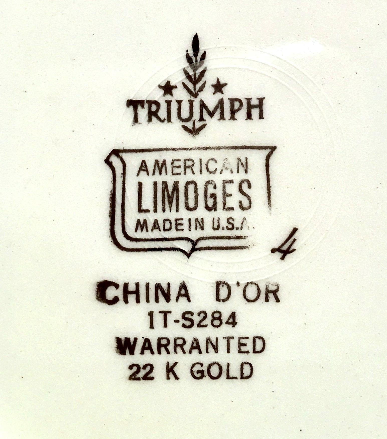 1940s 22-Karat Gold American Limoges 