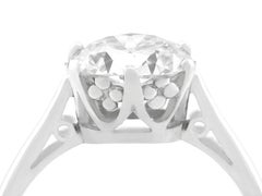 Vintage 2.24 Carat Diamond and Platinum Solitaire Engagement Ring
