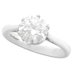 1940s 2.24 Carat Diamond and Platinum Solitaire Engagement Ring