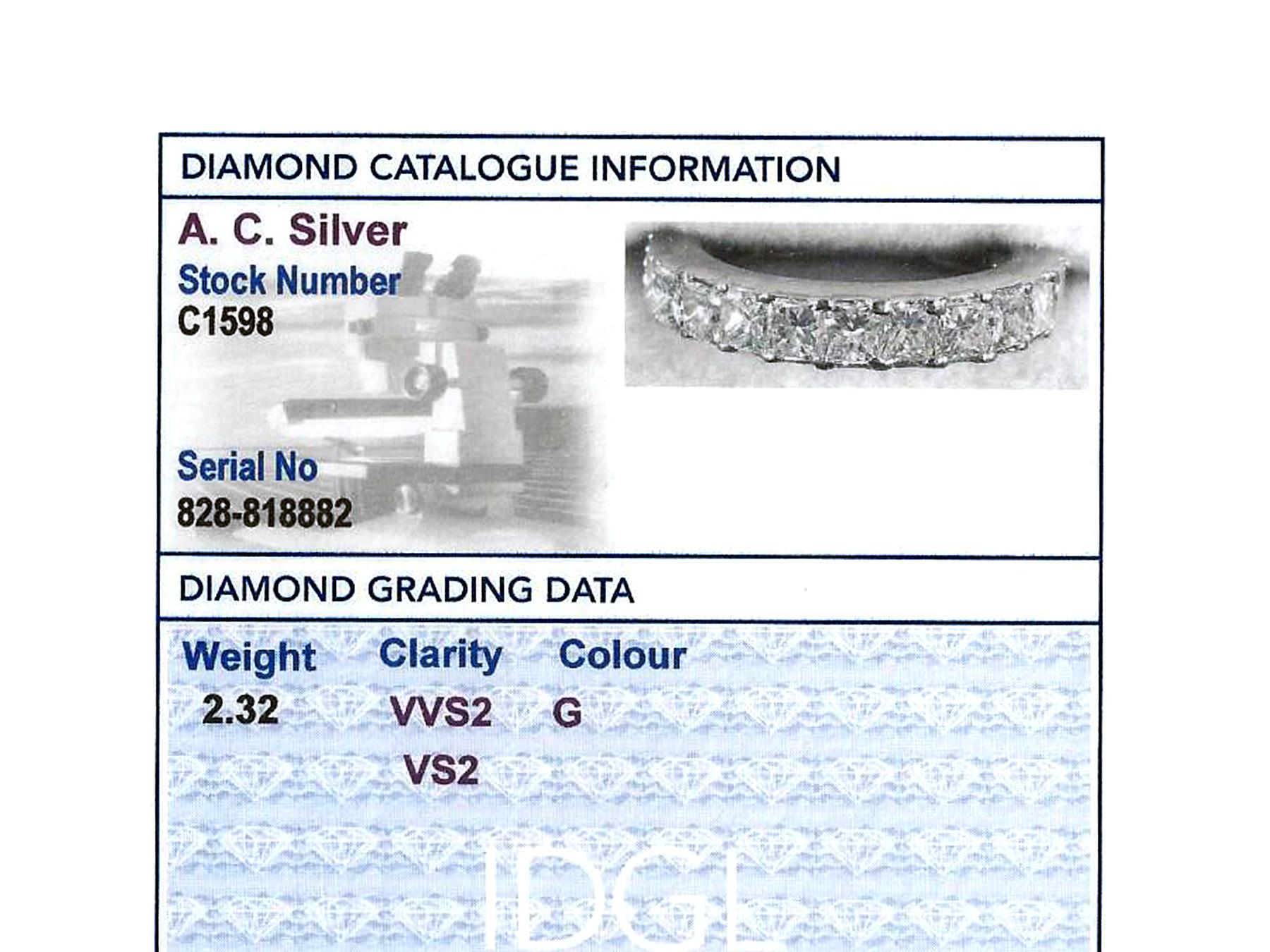 1940s 2.32 Carat Diamond and White Gold Full Eternity Ring 2