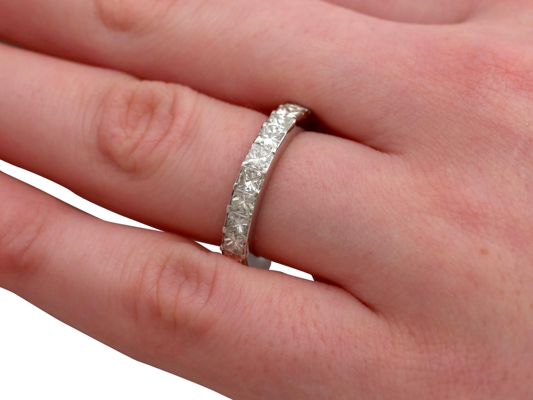 1940s 2.32 Carat Diamond and White Gold Full Eternity Ring 4