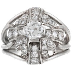 1940s 2.50 Round Diamonds with Platinum Ring