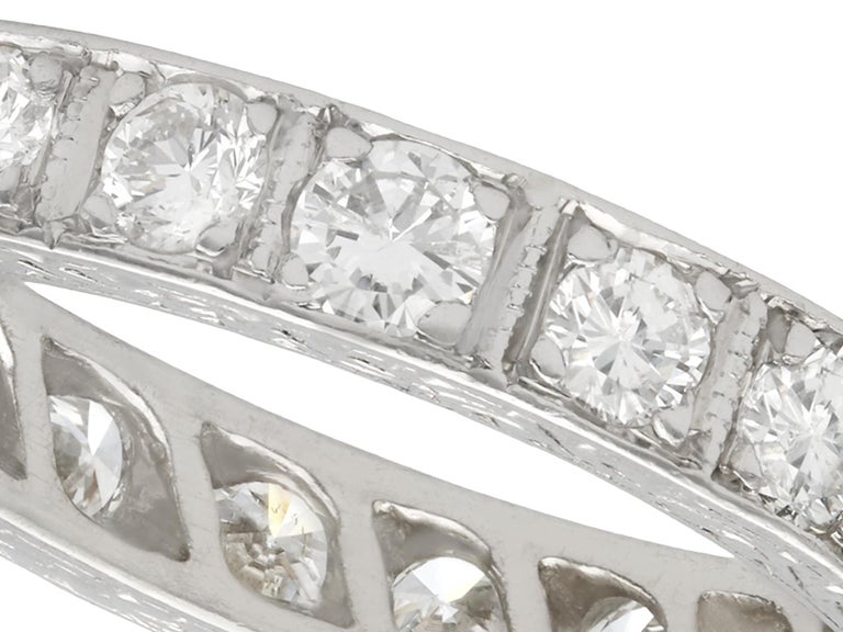 1940s 2.60 Carat Diamond and White Gold Full Eternity Ring For Sale at ...