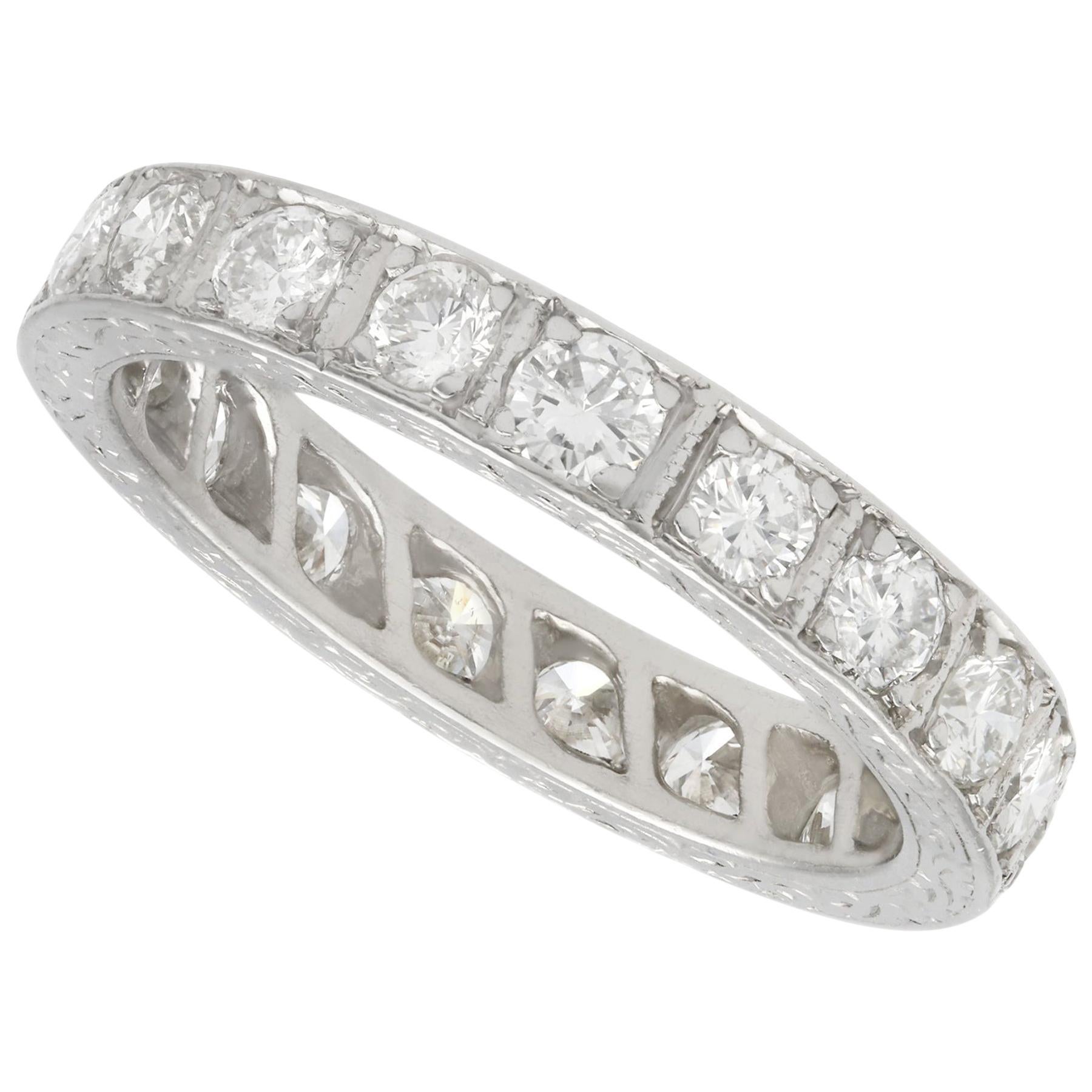 Vintage 1950s Diamond and Platinum Full Eternity Ring For Sale at ...
