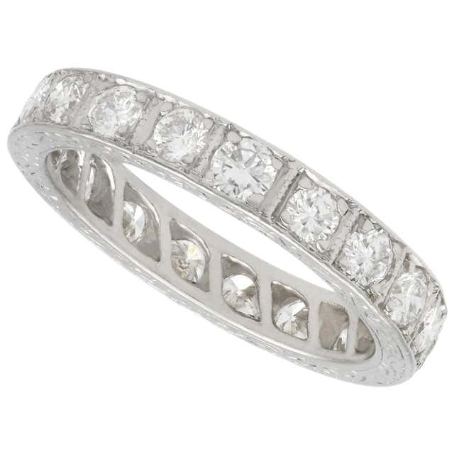 Vintage 1950s Diamond and Platinum Full Eternity Ring For Sale at ...