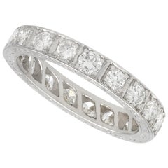 1940s 2.60 Carat Diamond and White Gold Full Eternity Ring