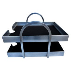 Aluminum IN/OUT Box in Machine Age Style, Bushman-Moore Inc. Cleveland Ohio