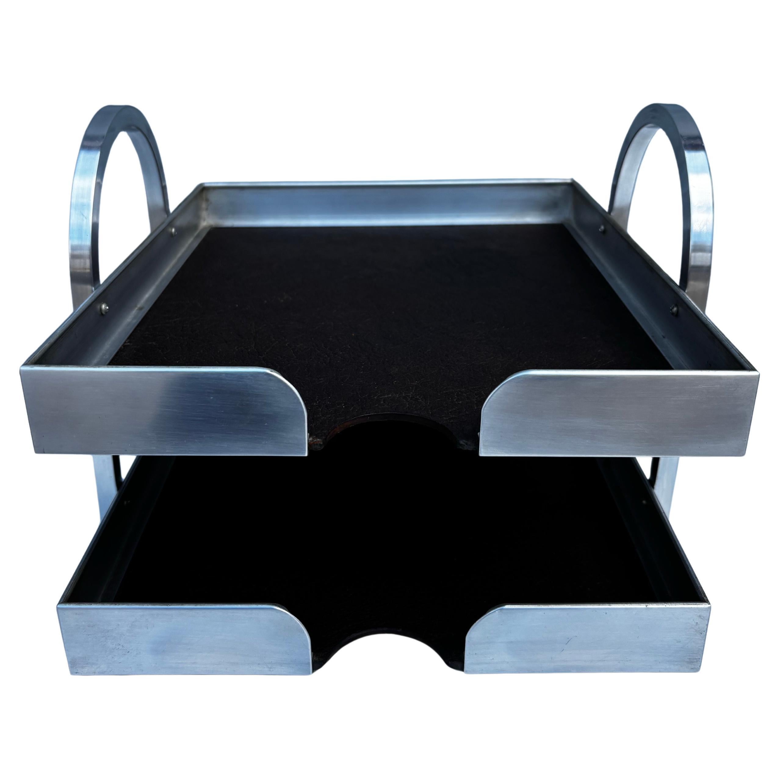 1940er/ 50er Jahre Aluminium IN/ OUT Box im Angebot