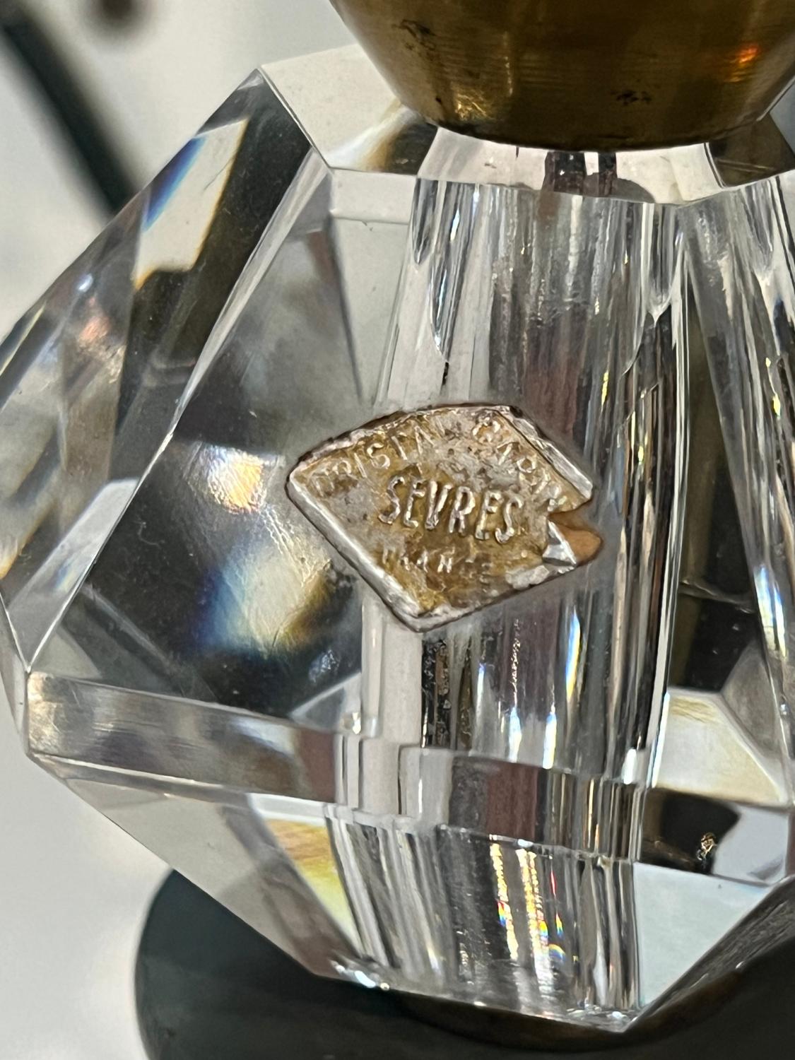 Lustre français des années 1940/50 par Philippe Genet & Lucien Michon Cristal de Sèvres en vente 4