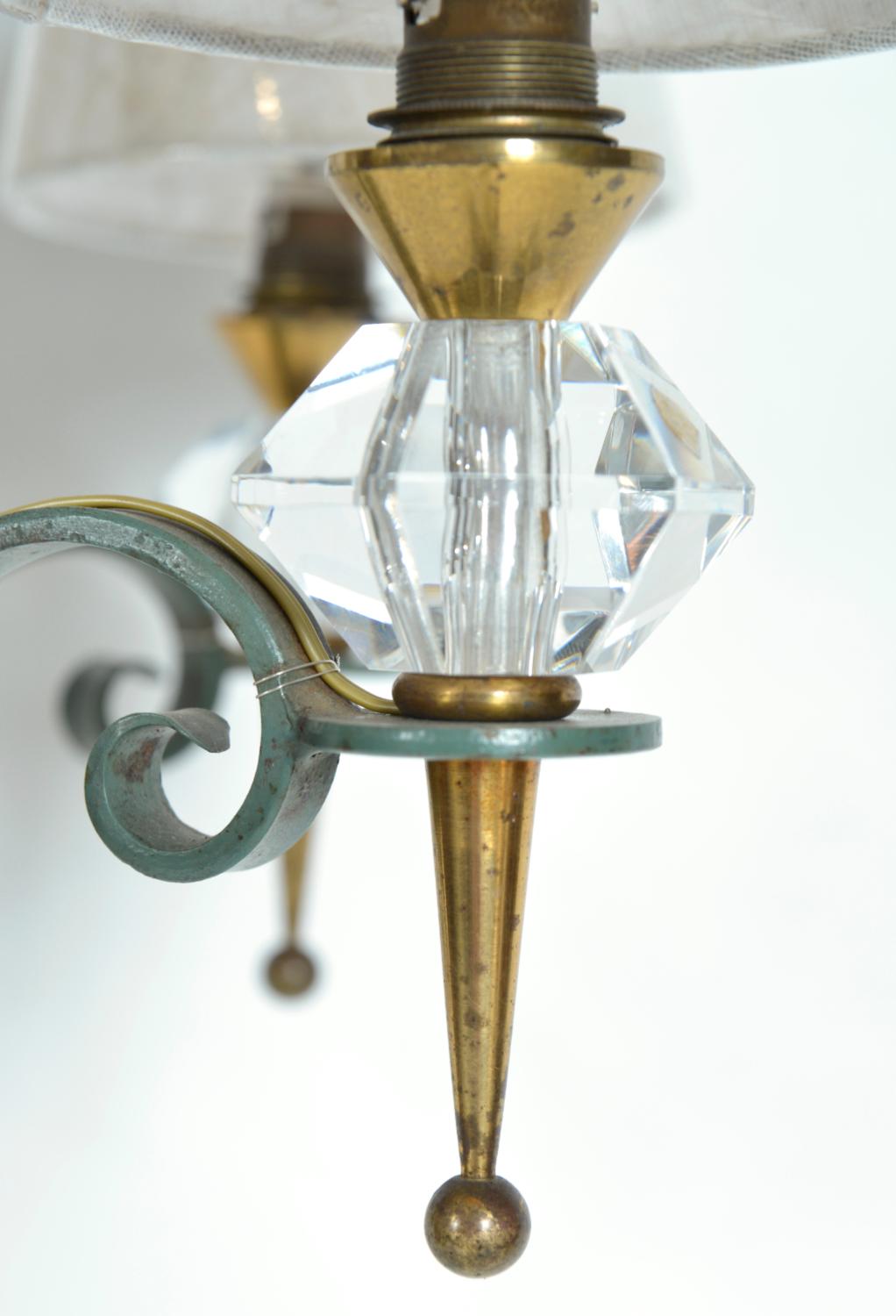 Lustre français des années 1940/50 par Philippe Genet & Lucien Michon Cristal de Sèvres en vente 6