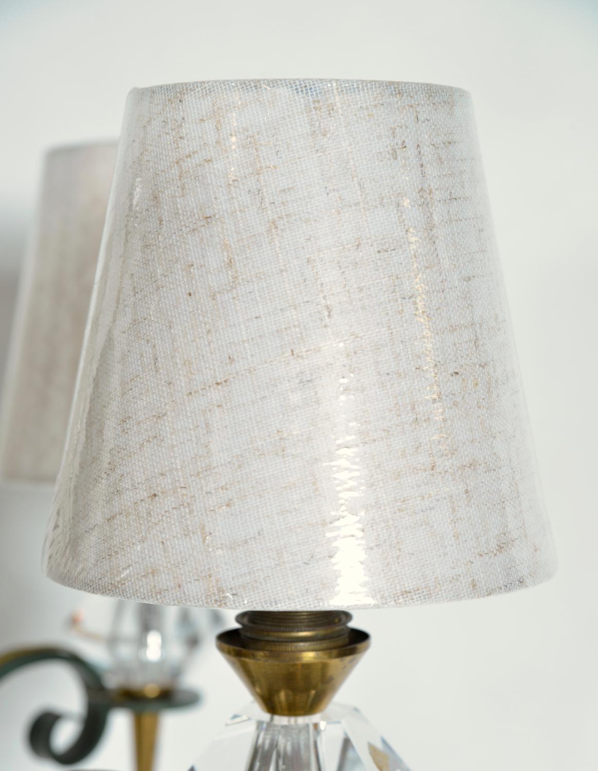 Lustre français des années 1940/50 par Philippe Genet & Lucien Michon Cristal de Sèvres en vente 7
