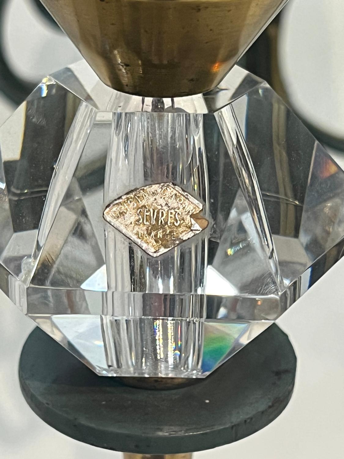 Lustre français des années 1940/50 par Philippe Genet & Lucien Michon Cristal de Sèvres en vente 13