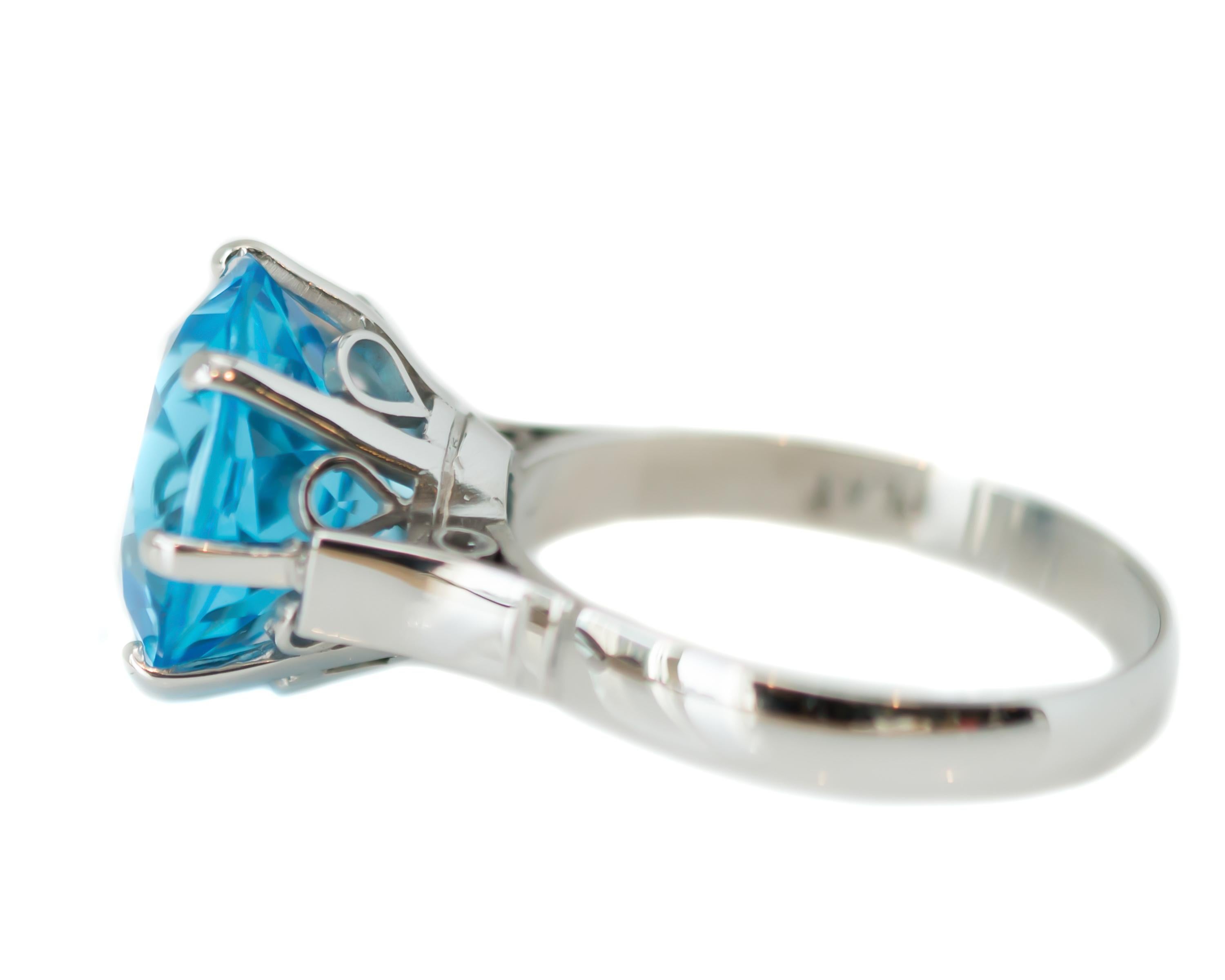 london blue topaz solitaire ring