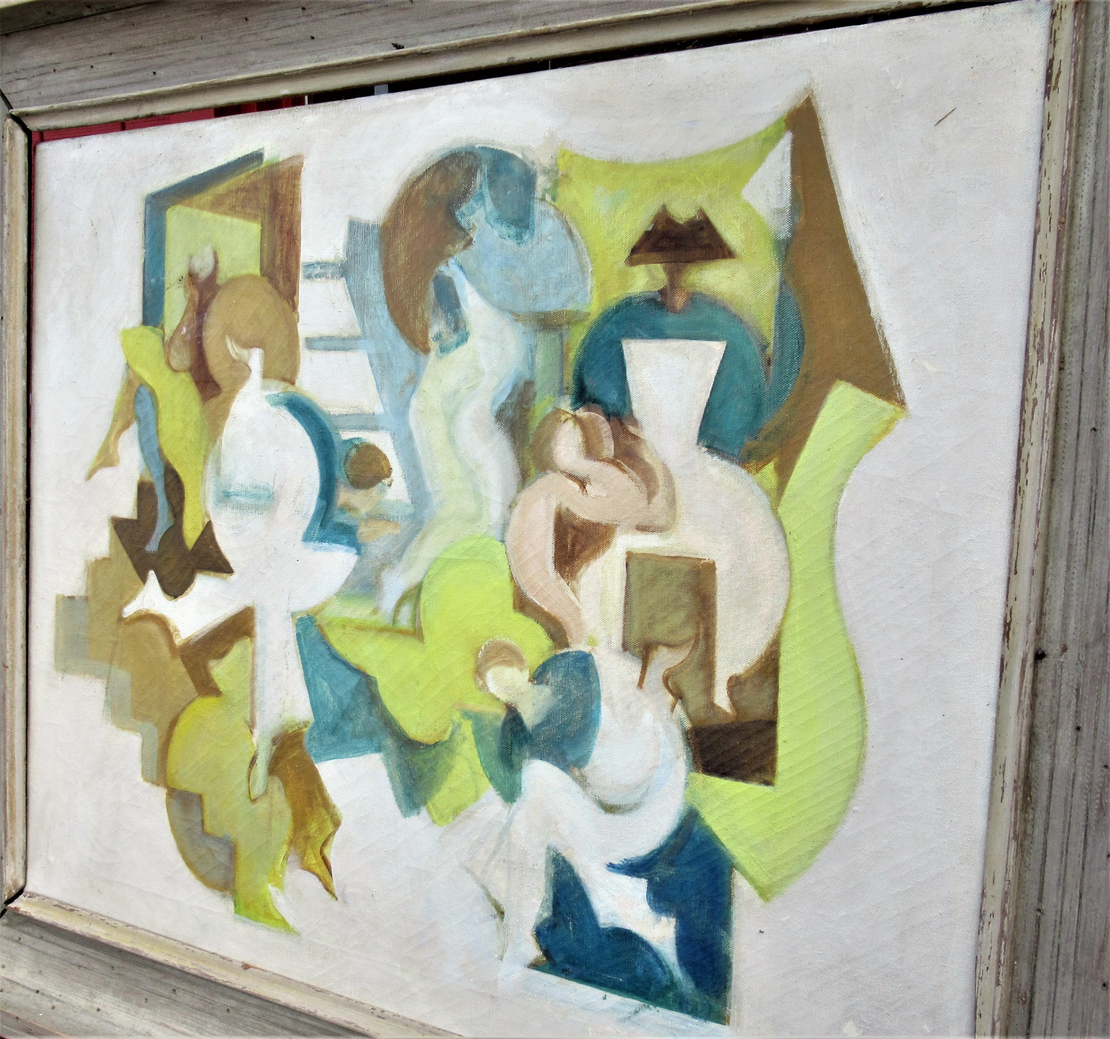 1940s Abstract Cubist Painting 2