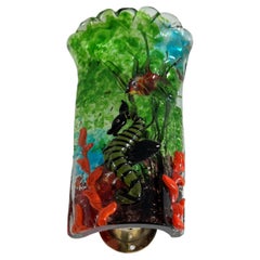 Vintage 1940s "Acquarium" Murano Glass Sconce, attr. to Alfredo Barbini for Cenedese