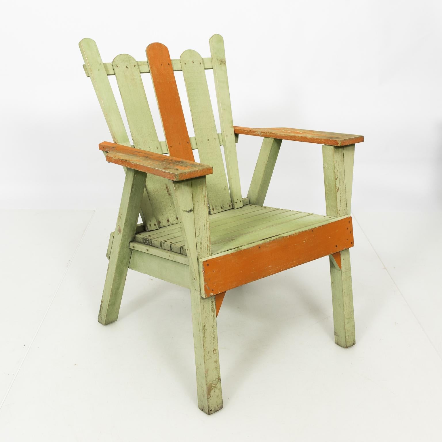 Painted 1940s Adirondack Lounge Chairs
