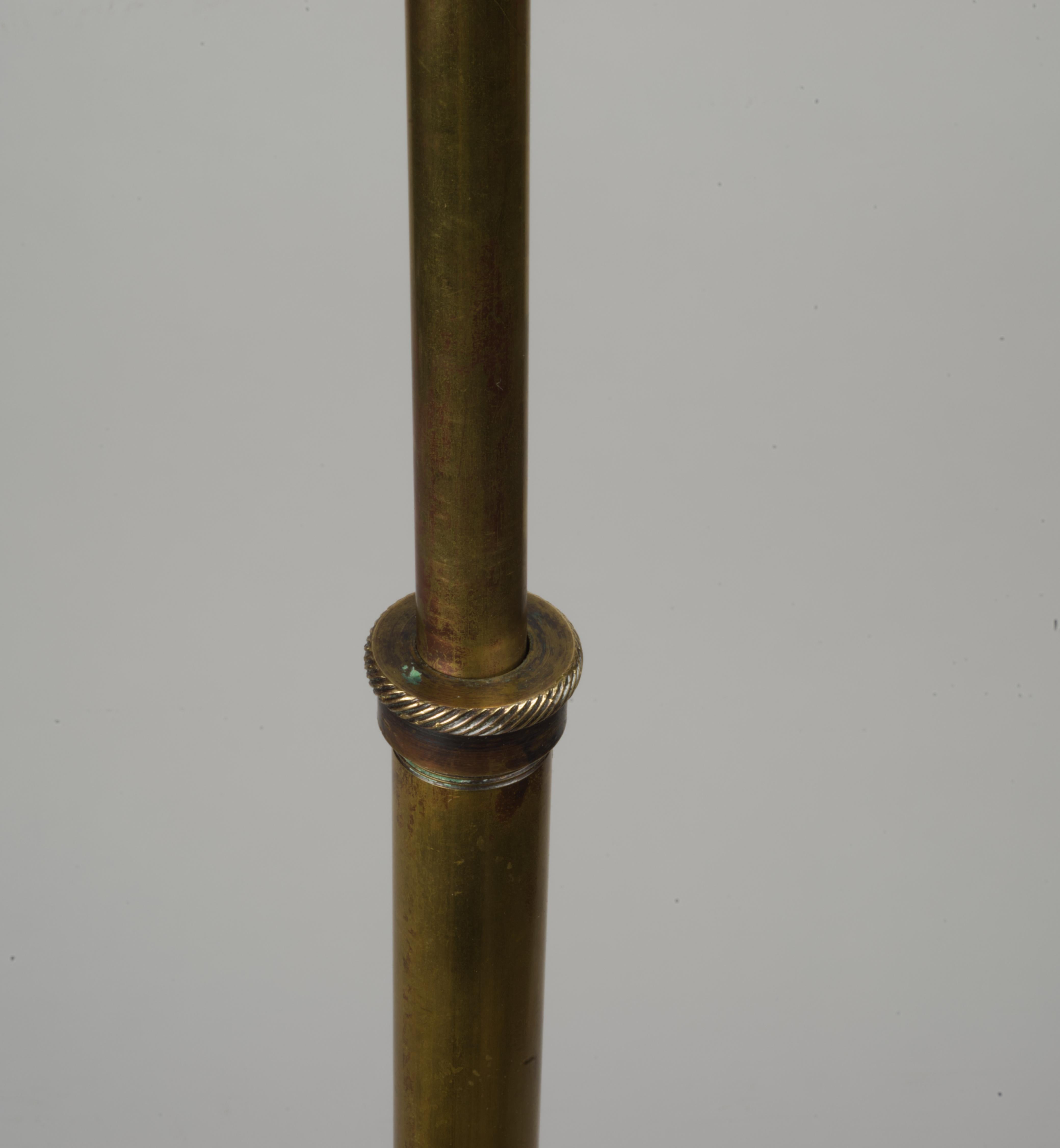1940s Adjustable Brass Torsher For Sale 9