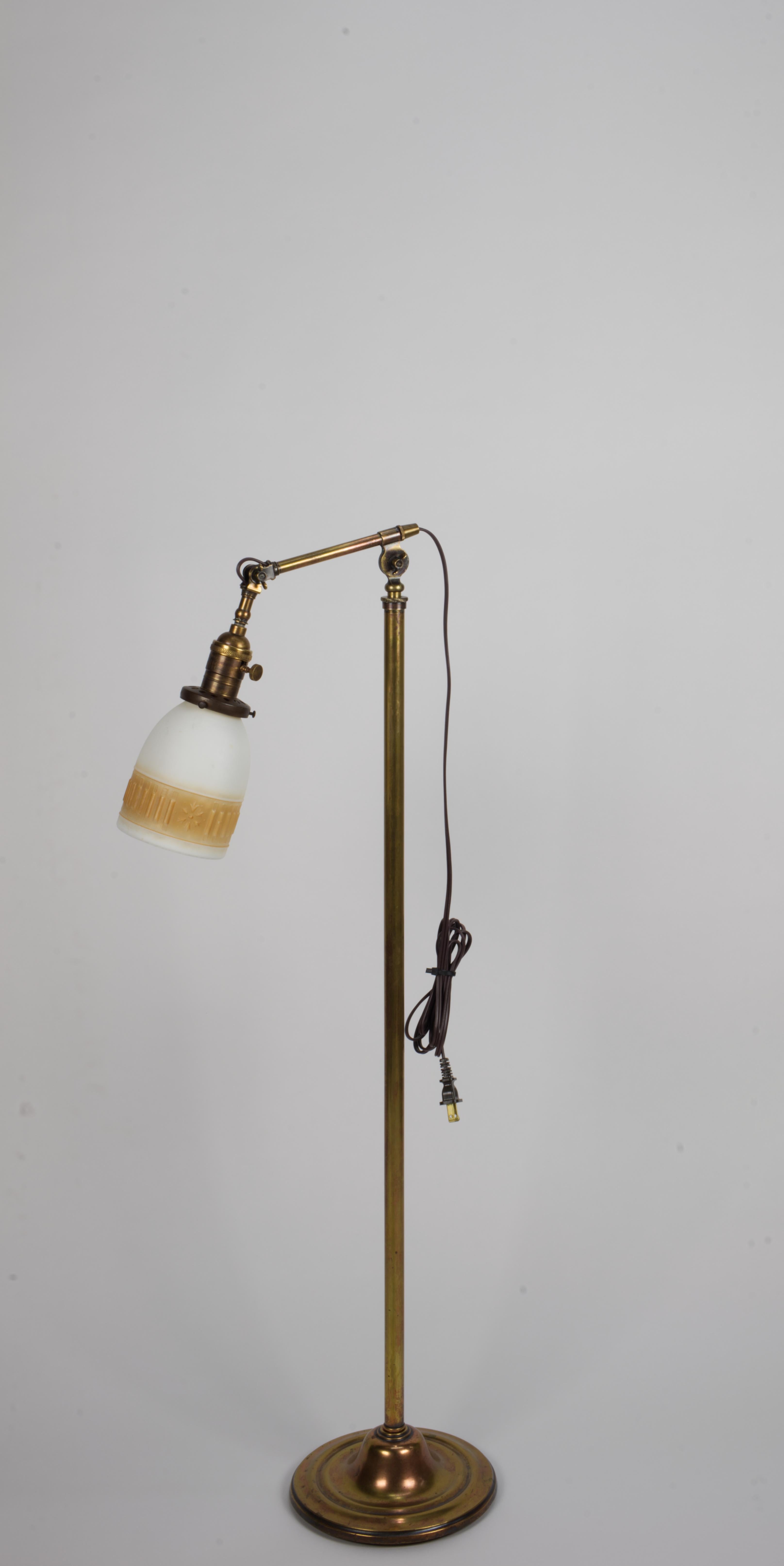 1940s Adjustable Brass Torsher For Sale 1