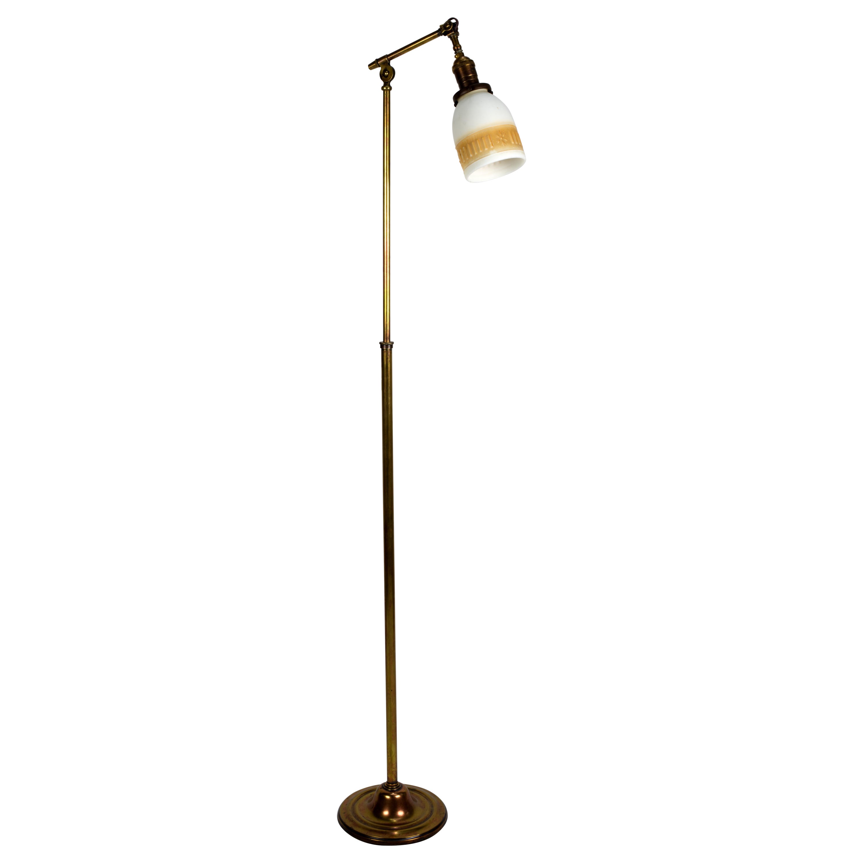 1940s Adjustable Brass Torsher For Sale