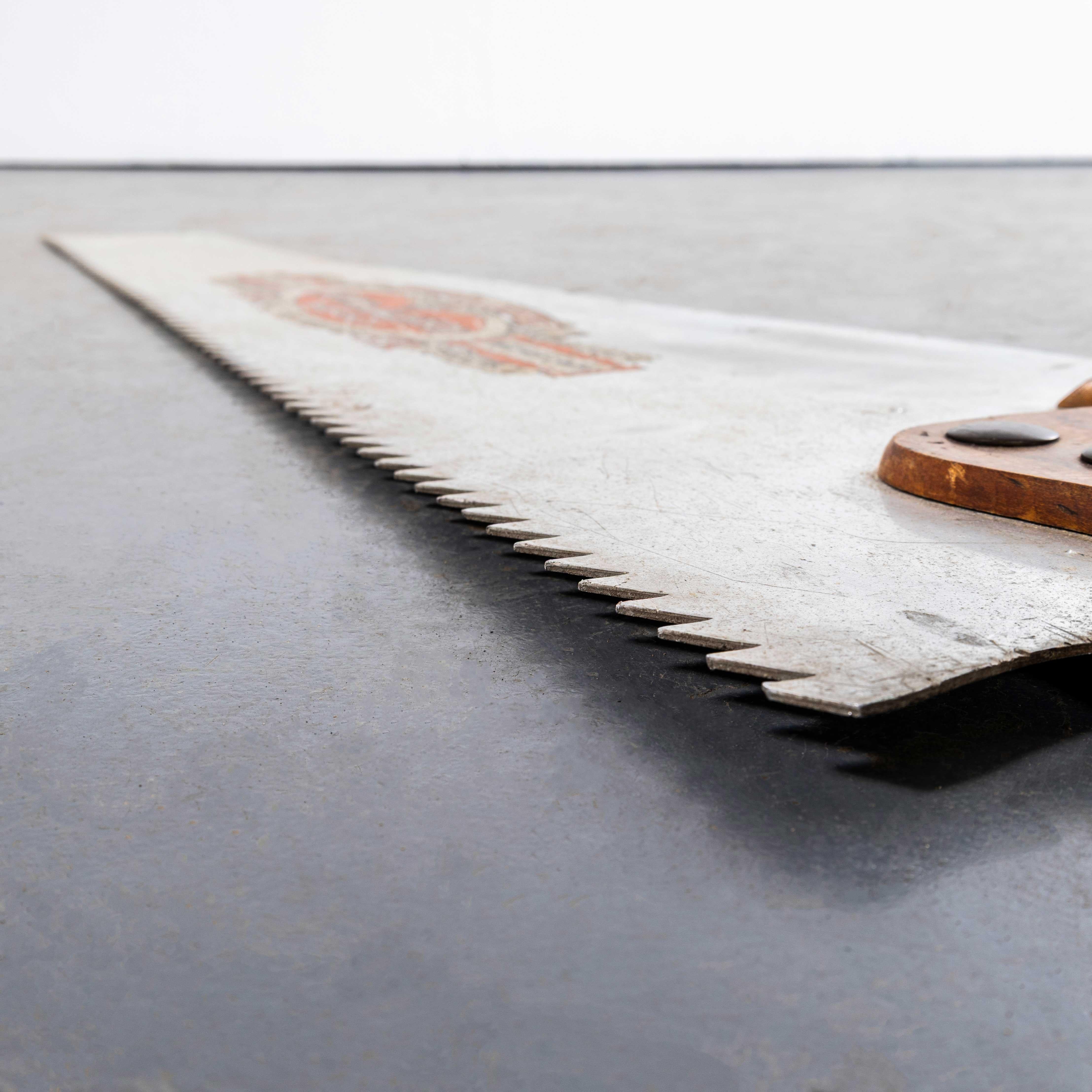 1940's Advertising Oversize Spear & Jackson Wood Saw 140cm For Sale 1