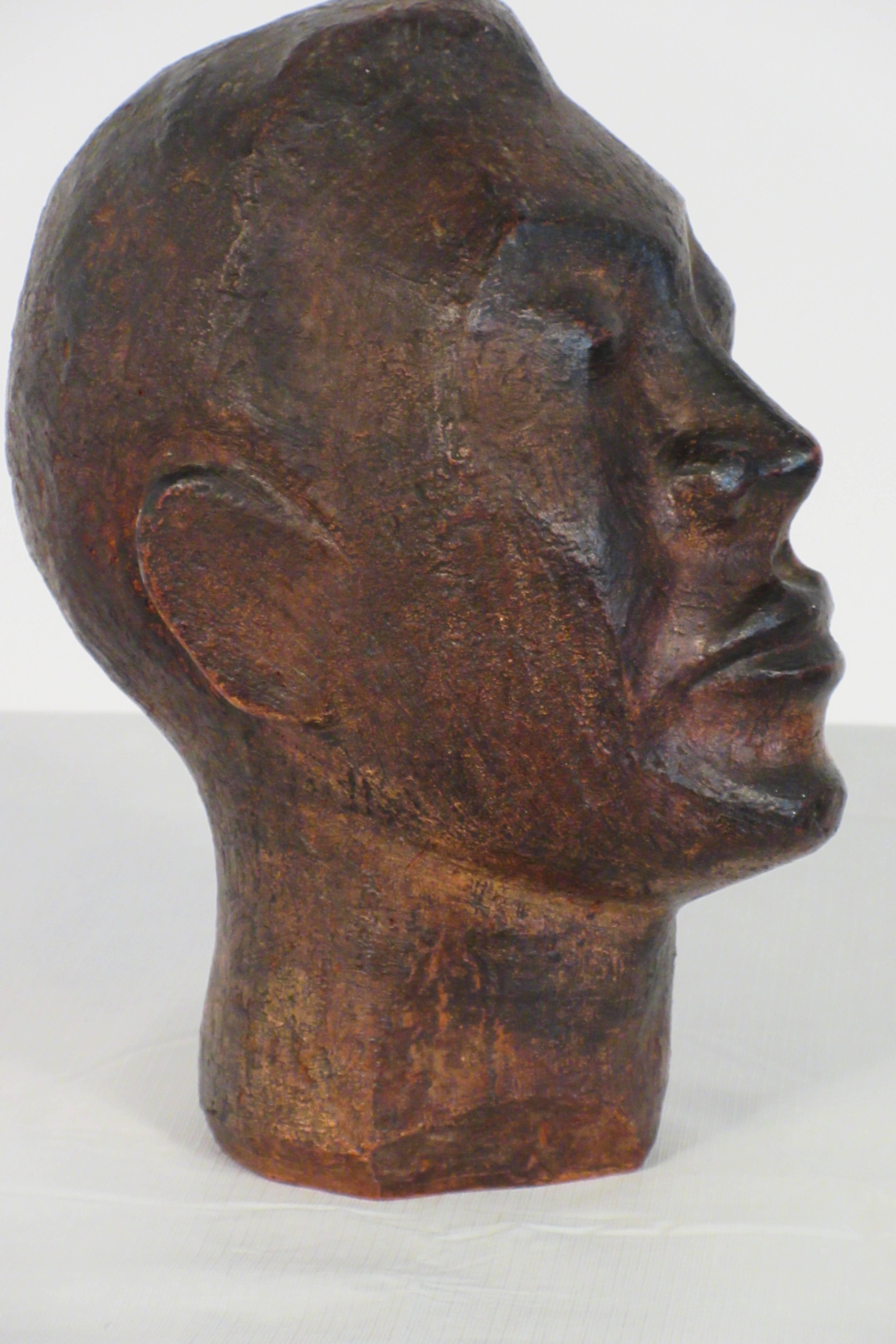 Mid-20th Century 1940s African Bust of Male