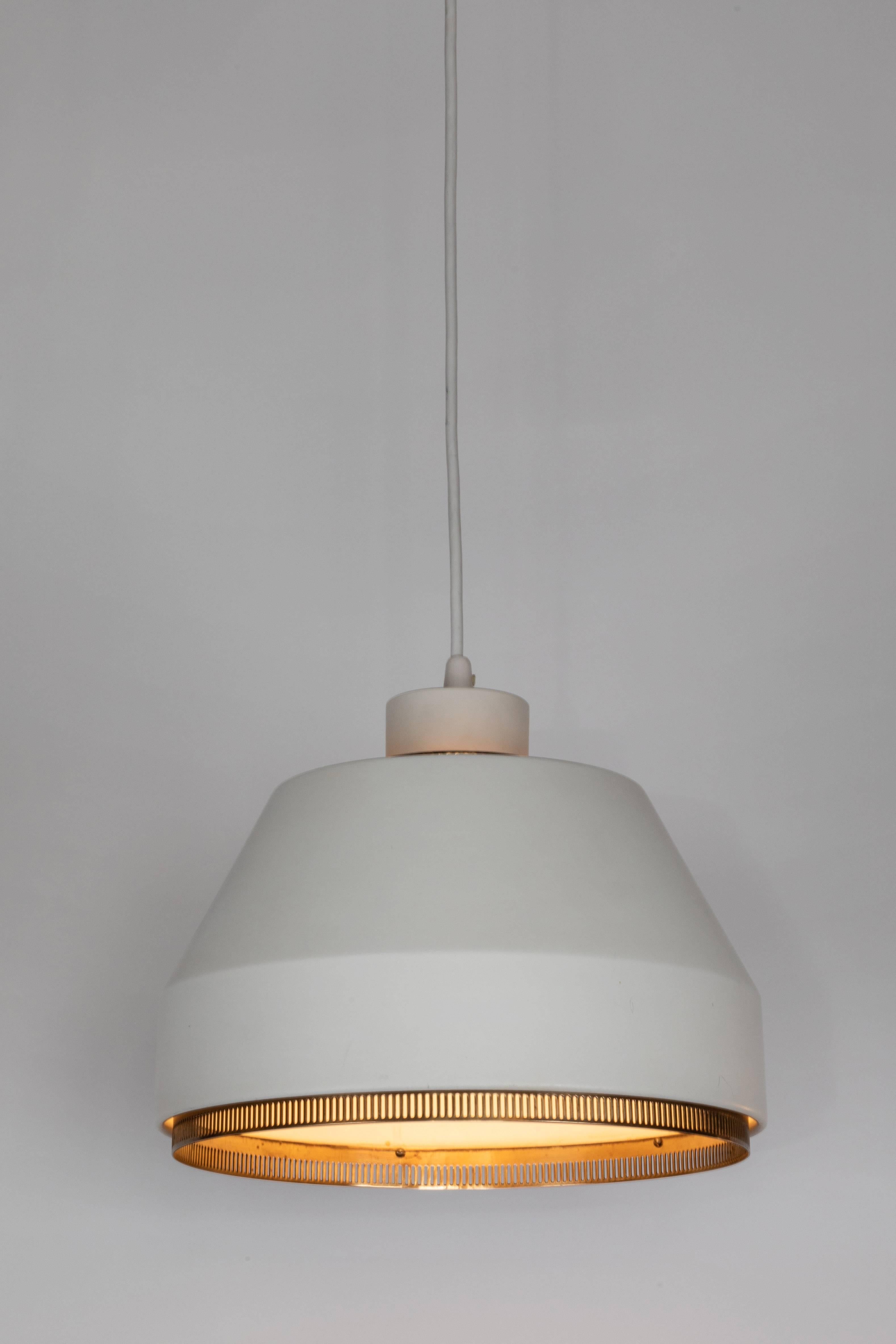 Enameled 1940s Aino Aalto 'AMA 500' Pendant Light