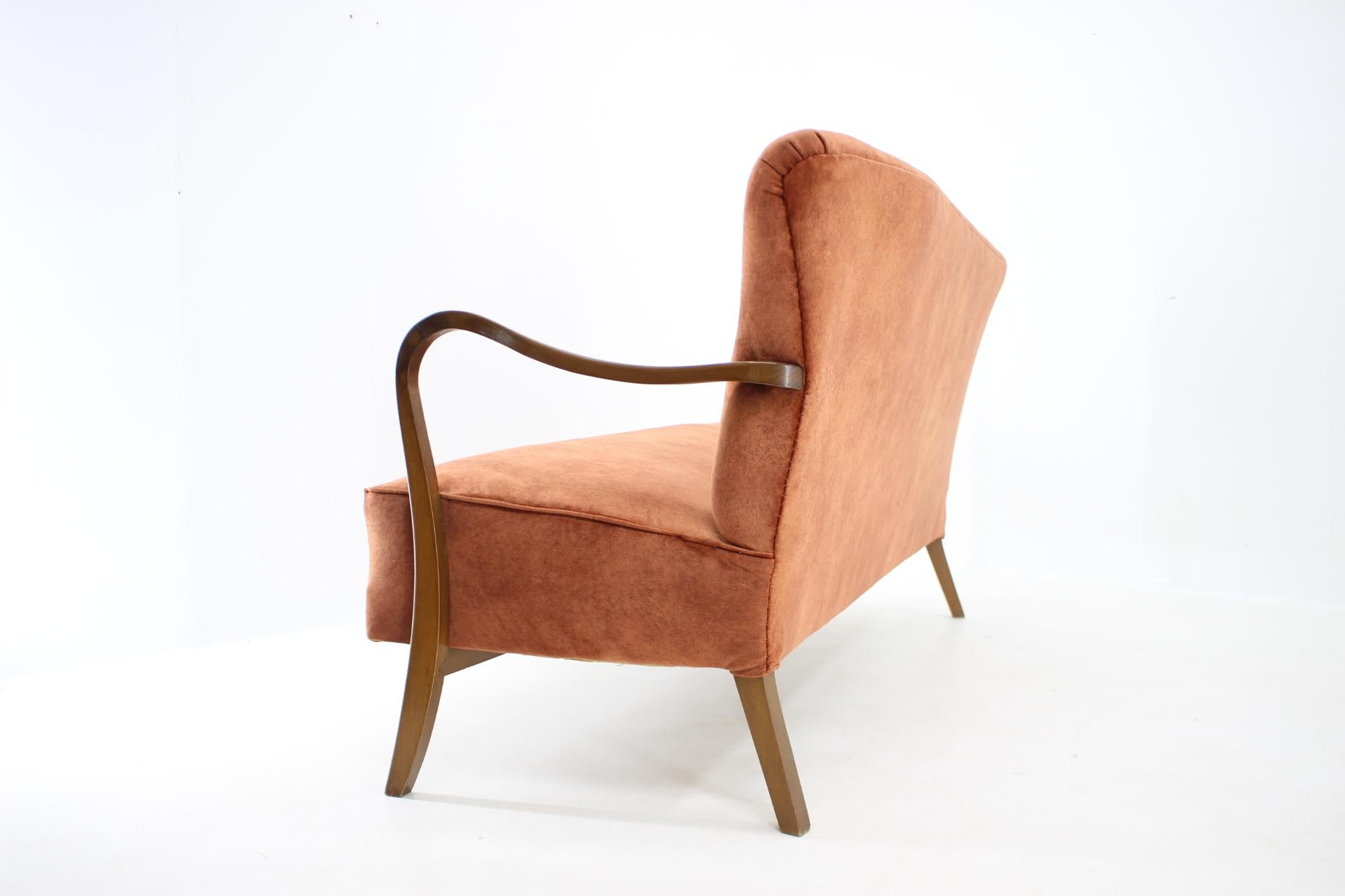 Fabric 1940s Alfred Christensen 3-Seater Sofa , Denmark For Sale