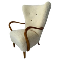 1940's Alfred Christensen Sheepskin / Shearling Lounge Chair