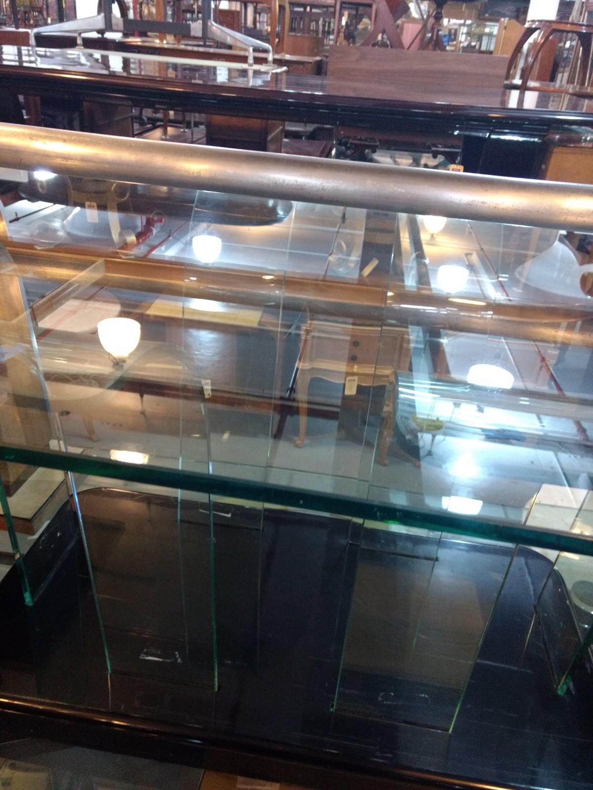 Milieu du XXe siècle Table de salle à manger américaine en verre Art Moderne en vente