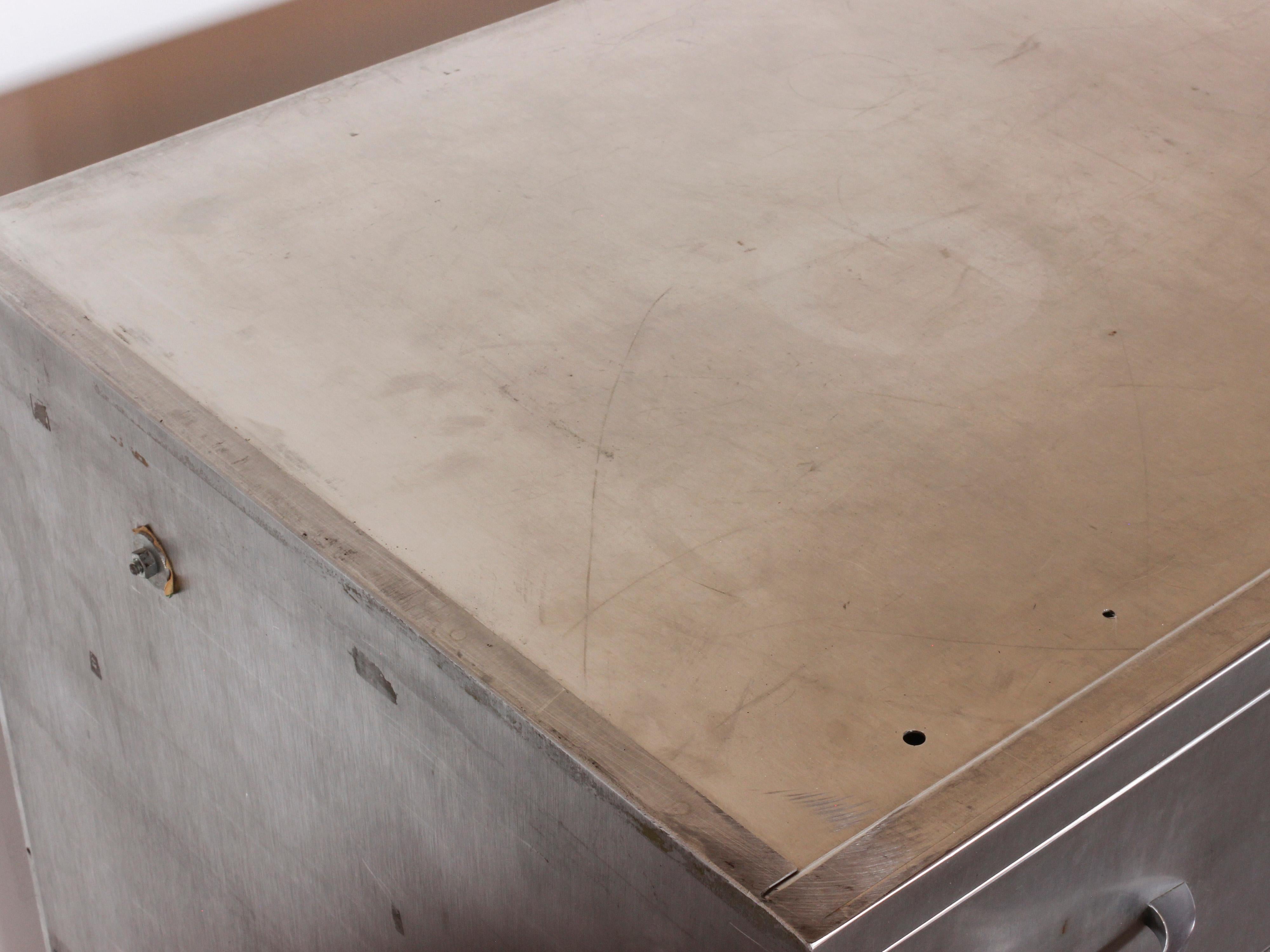 1940s American Industrial Stainless Steel Chest 6