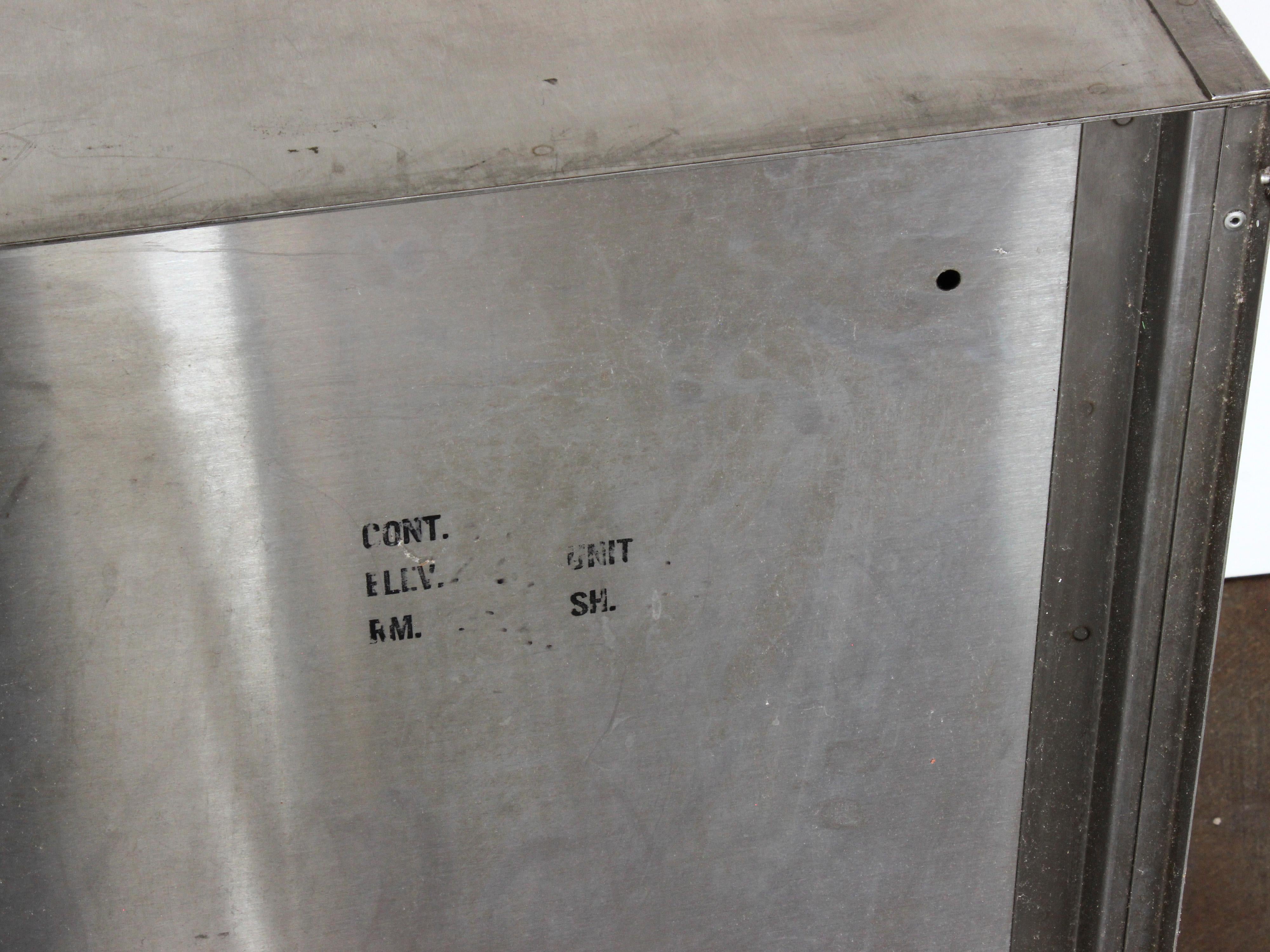 1940s American Industrial Stainless Steel Chest 11