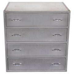 1940s American Industrial Stainless Steel Chest