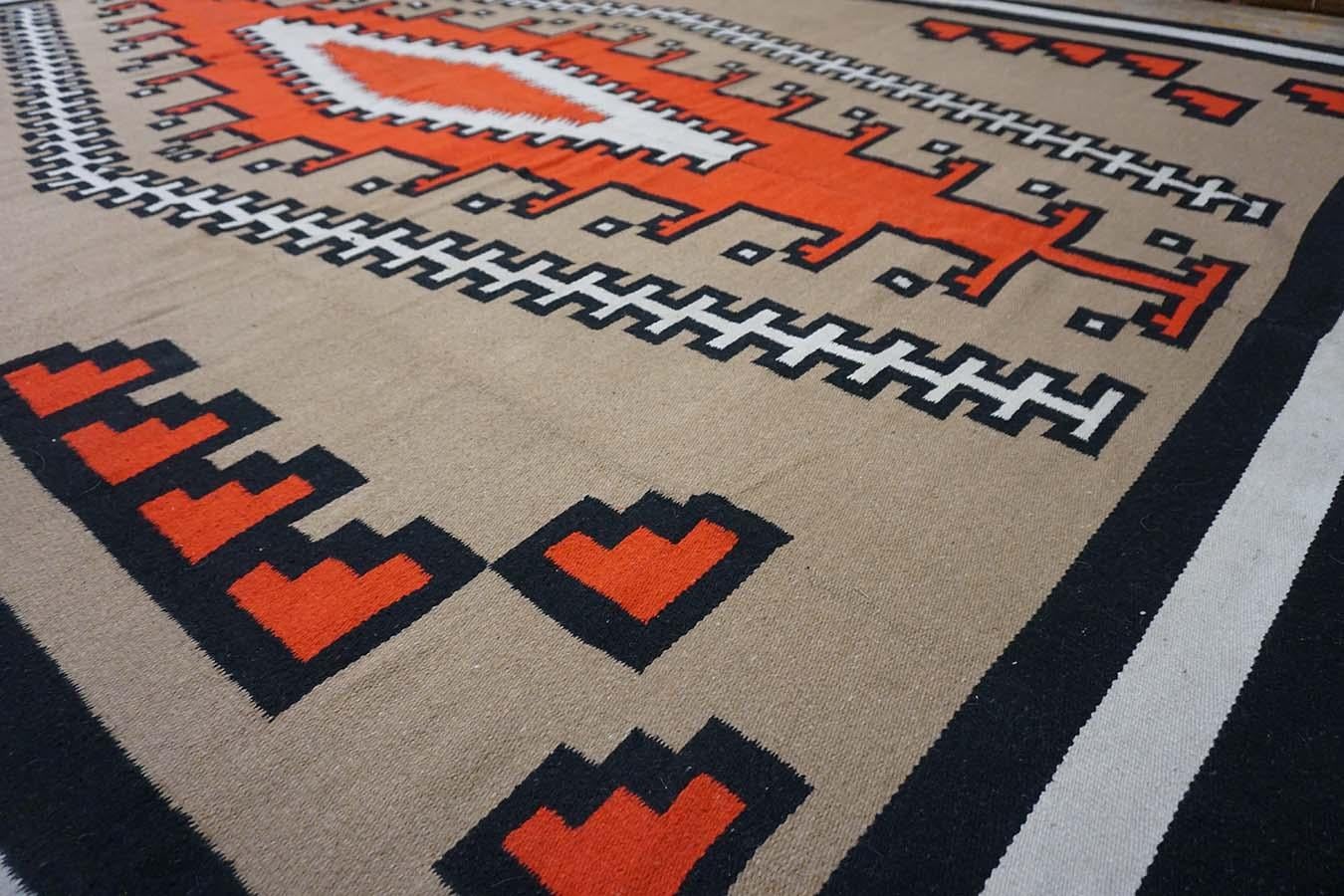 1940s American Navajo Carpet ( 9' x 12' - 275 x 365 ) For Sale 4