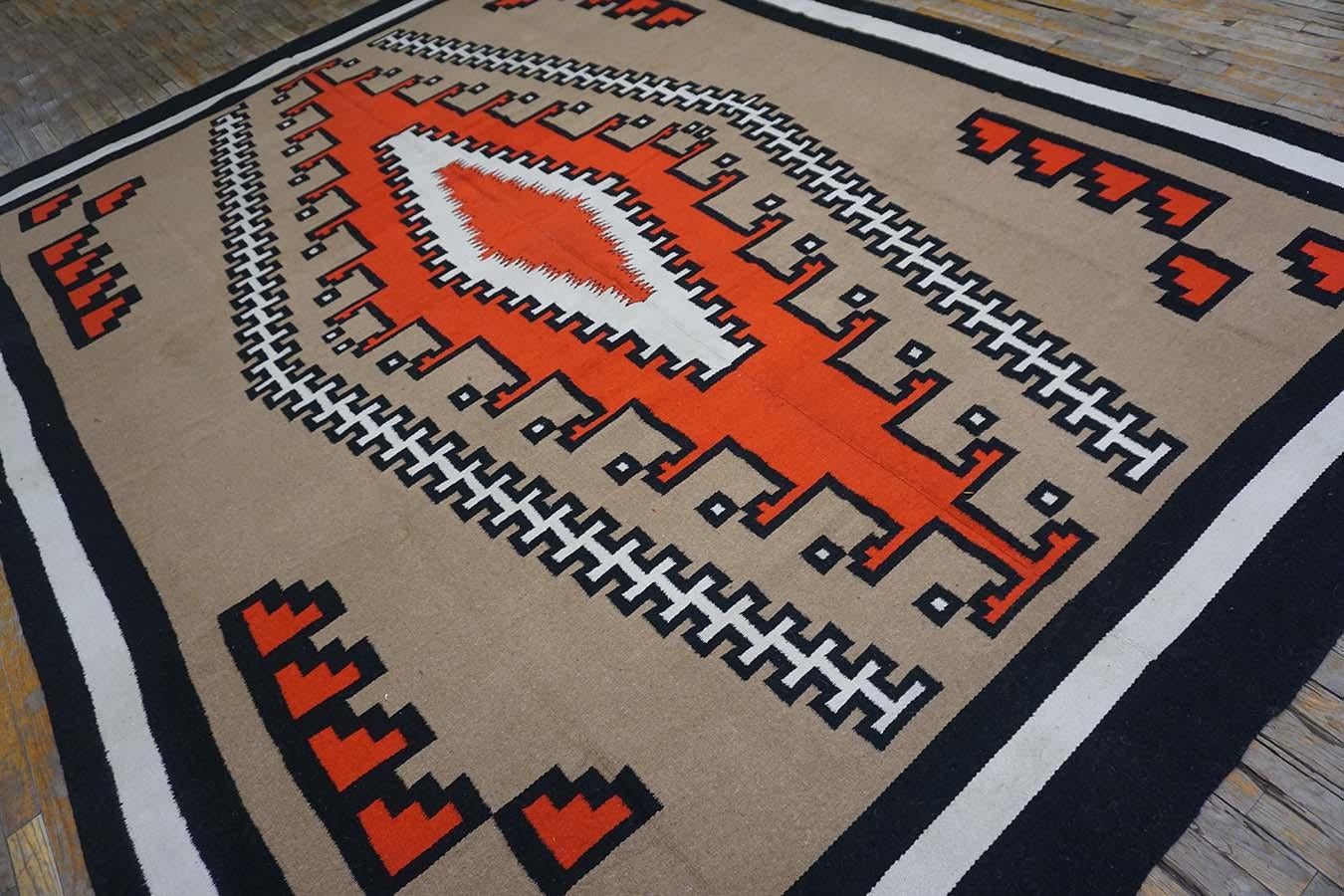 1940s American Navajo Carpet ( 9' x 12' - 275 x 365 ) For Sale 2