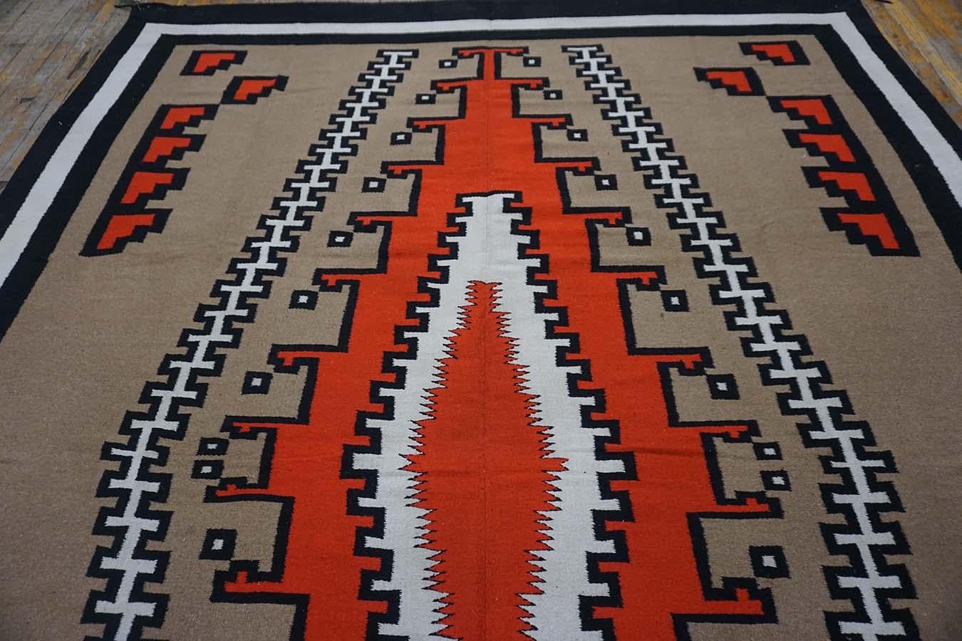 1940s American Navajo Carpet ( 9' x 12' - 275 x 365 ) For Sale 3