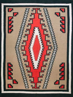 Vintage 1940s American Navajo Carpet ( 9' x 12' - 275 x 365 )
