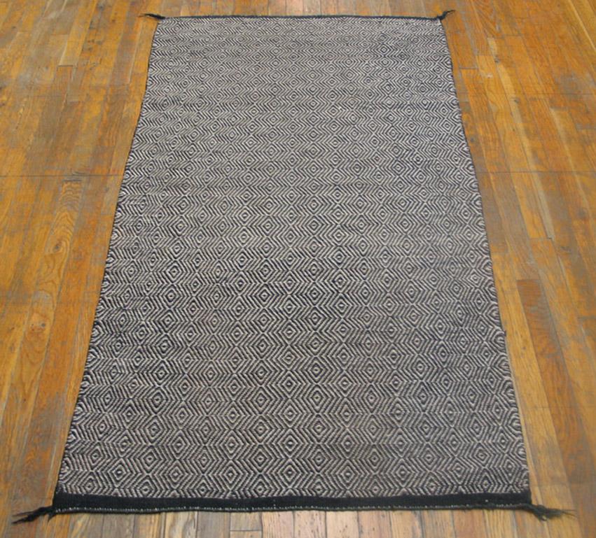 1940s American Navajo Twill Saddle Blanket Carpet ( 3' x 5'6