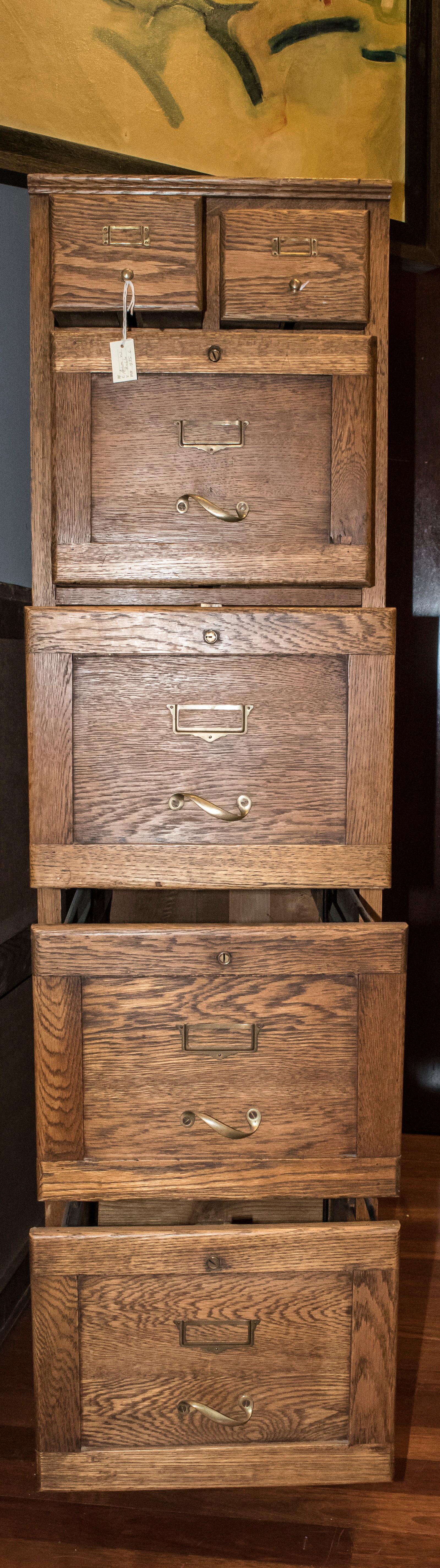1940s American Oak Office Drawer with Cabinetmakers Label 4