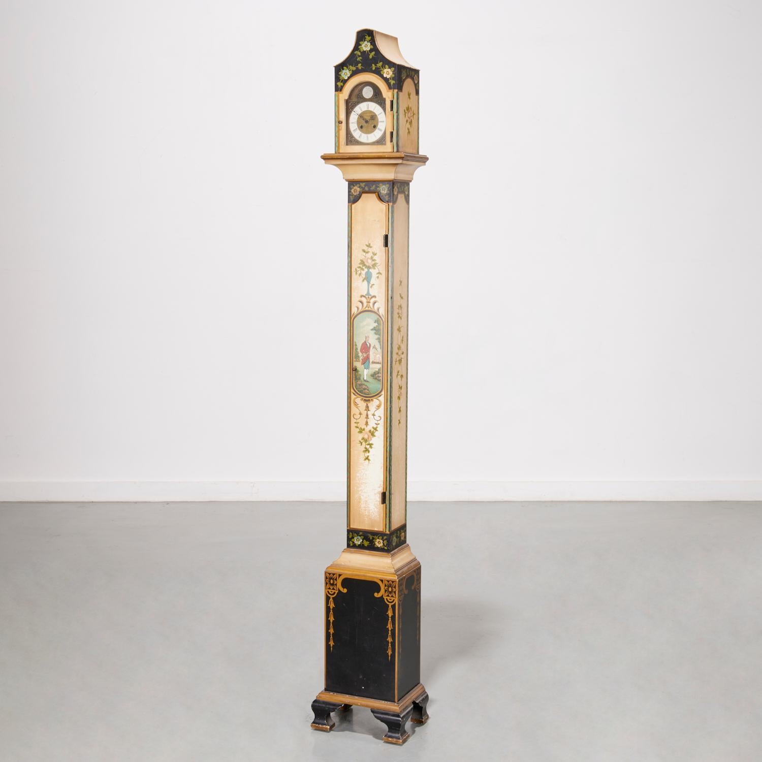 Reloj de la abuela/lápiz decorado con pintura americana de 1940 en venta 1