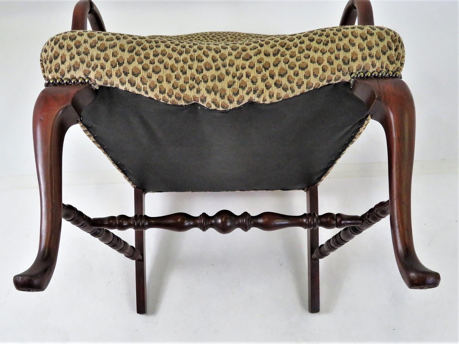 1940s American Queen Anne Style Armchair in Leopard 8